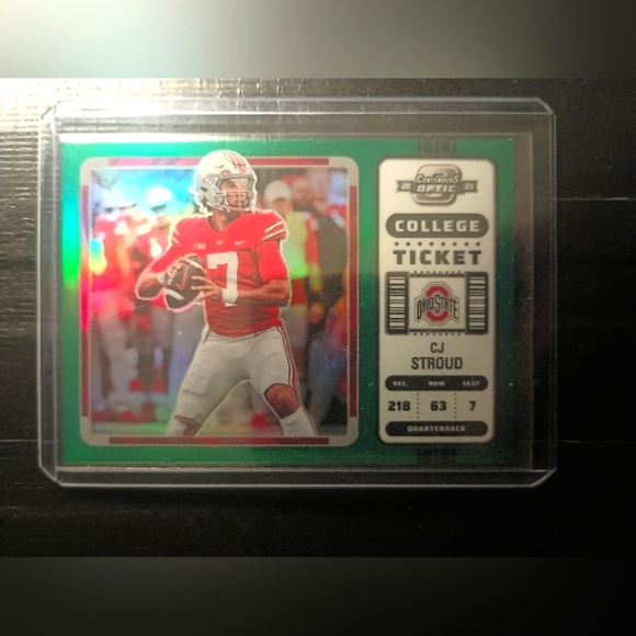 CJ STROUD 2023 Chronicles Draft Picks - Contenders Optic - Green #2 (RC) Ohio - Picture 1 of 2